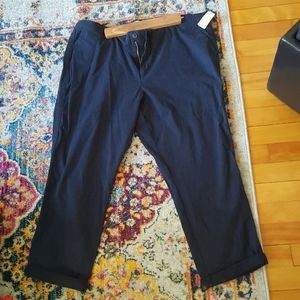 Girlfriend crop Navy chinos